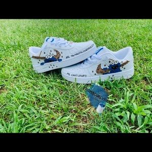 Custom Cookie Monster AirForce 1s